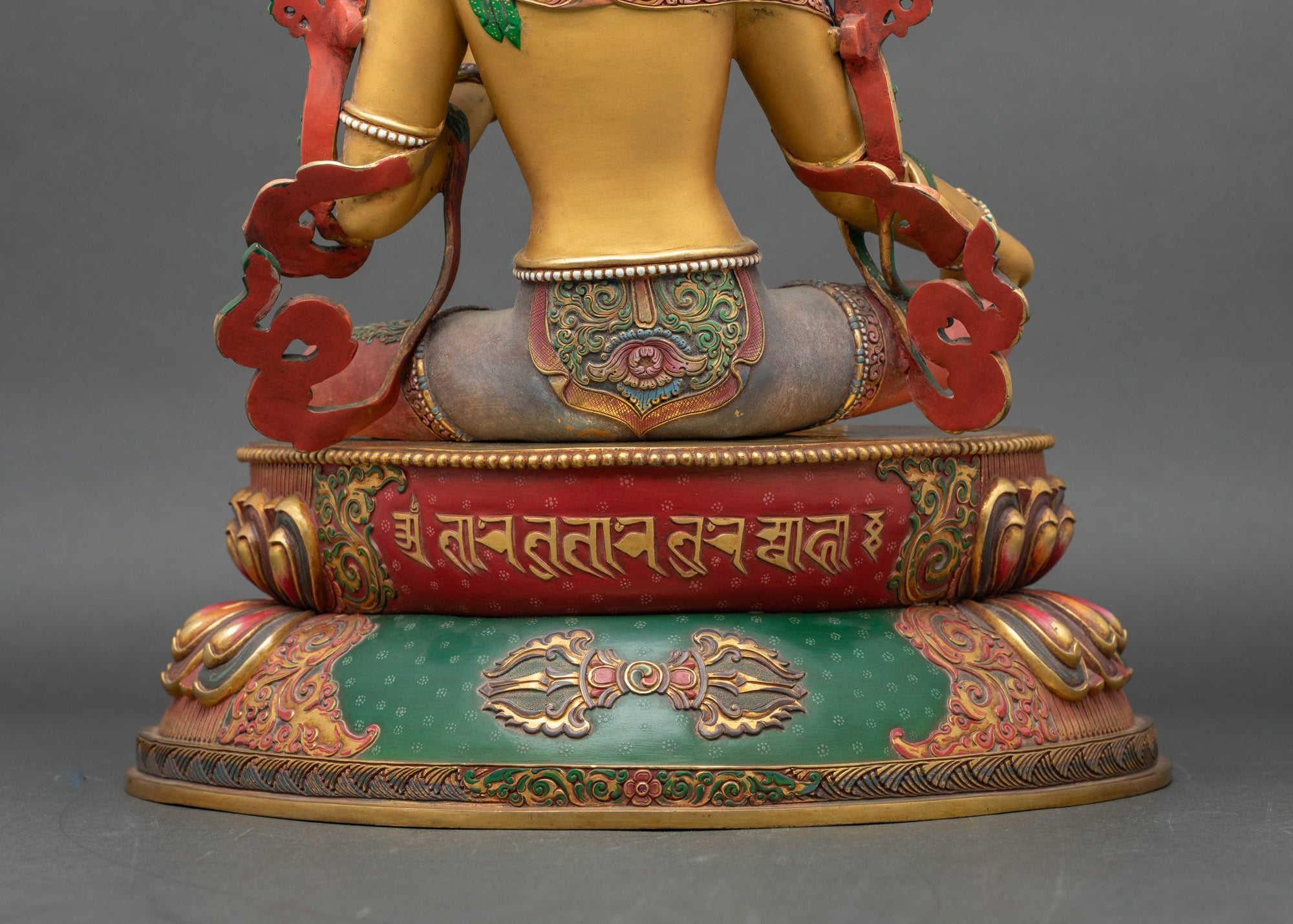 Green Tara Figurine | Lost-Wax Casted Copper Statue from Nepal