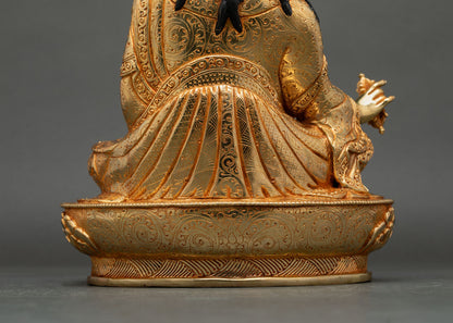 Guru Rinpoche Statue | 24K Gold Gilded Buddhist Art