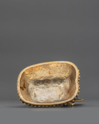 Sacred Tibetan Ritual Kapala Set | Handcrafted Skull Cups for Vajrayana
