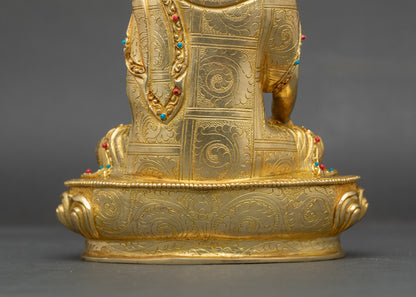 Tibetan Buddha Shakyamuni Statue for Peace and Mindfulness