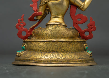 Elegant Manjushri Statue | Premium Collectible Buddhist Sculpture