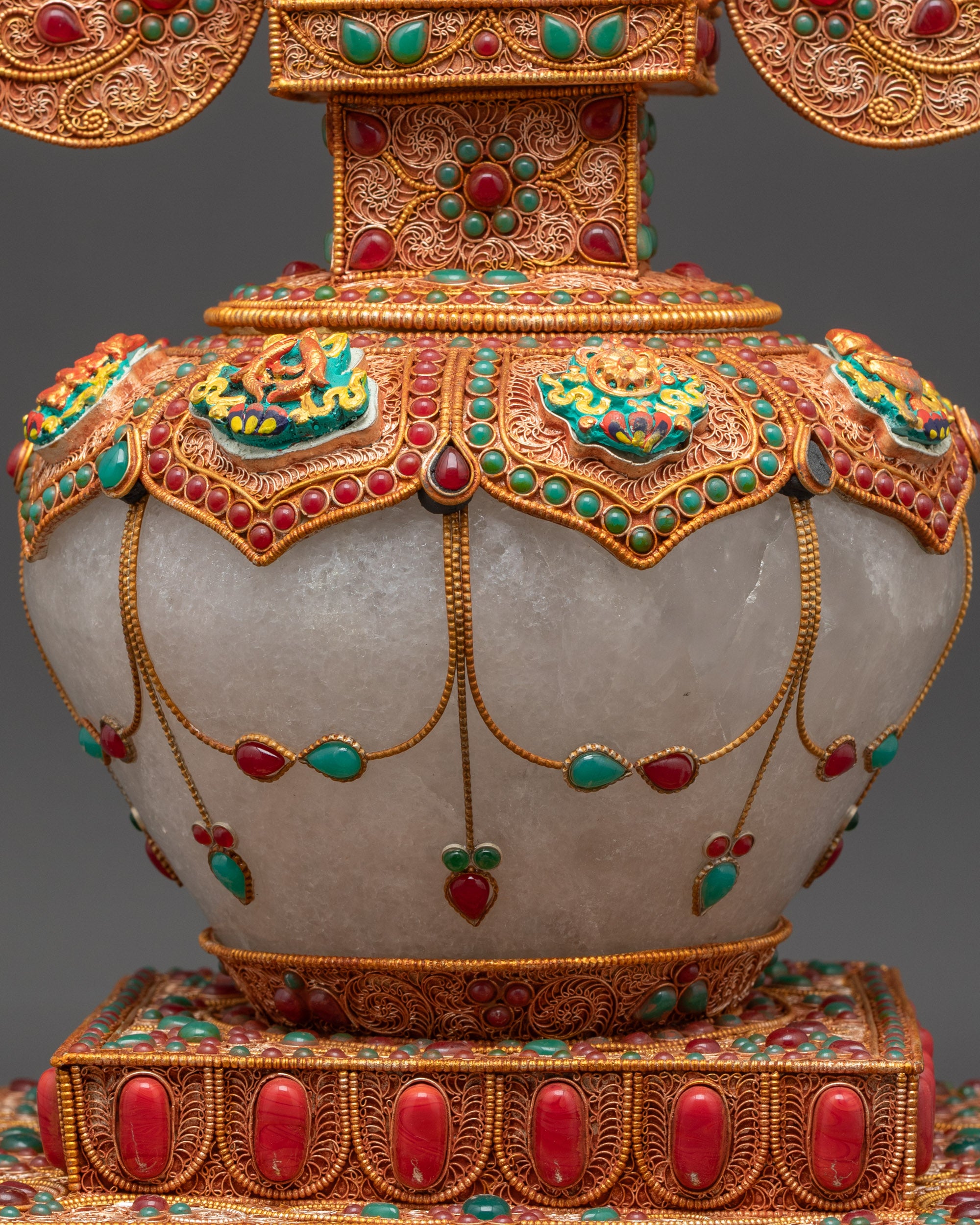 Shop Handmade Tibetan Stupa | Golden Buddhist Monument Nepal