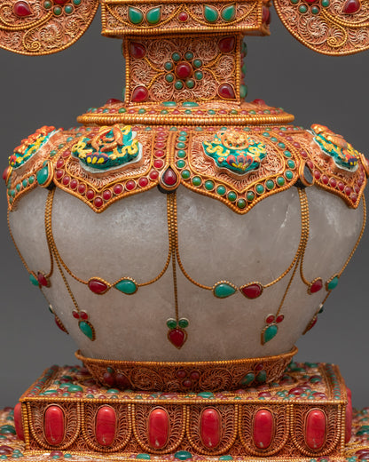 Shop Handmade Tibetan Stupa | Golden Buddhist Monument Nepal