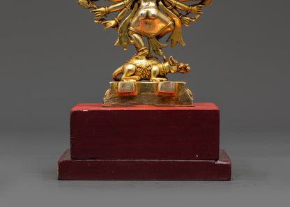 Sixteen Armed Dancing Ganesha Statue | Precision-Crafted Idol from Nepal