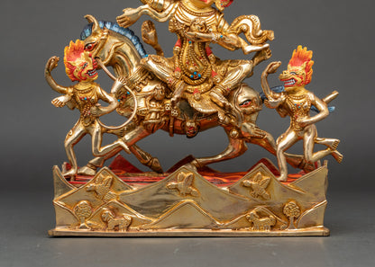 Palden Lhamo Meditation Statue | Nepalese Protector Goddess Idol
