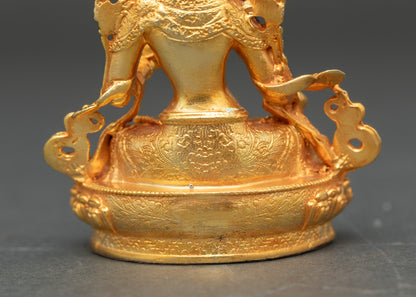 White Tara Altar Statue | Seven-Eyed Deity for Blessings and Healing