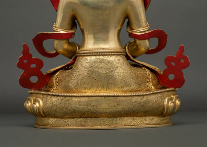 Amitayus Statue with Long-Life Vase | Handmade in Nepal