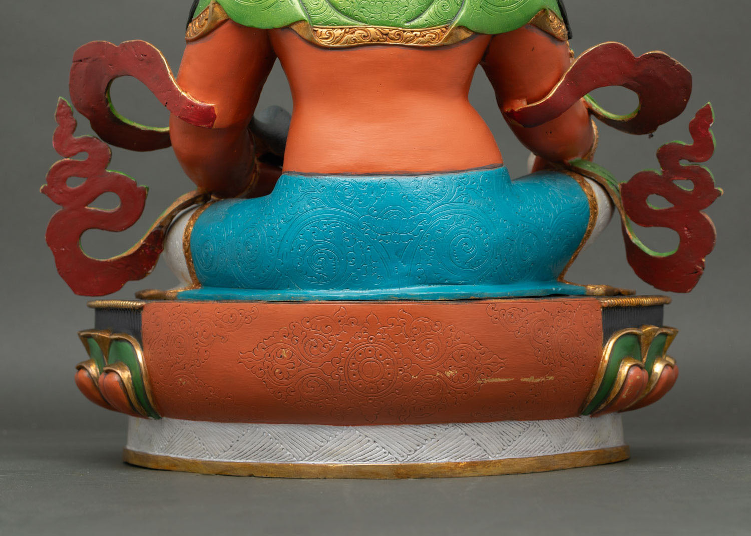 Yellow Dzambhala Copper Statue | Buddhist Guardian of Abundance