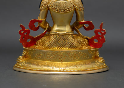 Tibetan Amitayush Statue | Bodhisattva of Longevity
