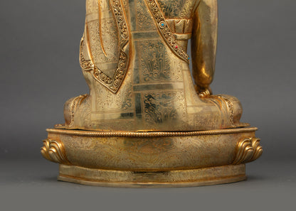 Buddhist Lama Jigten Sumgon Statue | Handmade Tibetan Sculpture Nepal