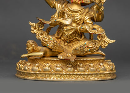 Sacred Chaturbhuja Mahakala Statue | Four-armed Mahakala Sculpture