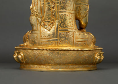 Jowo Rinpoche Statue | 24K Gold Fire-Gilded Copper Art