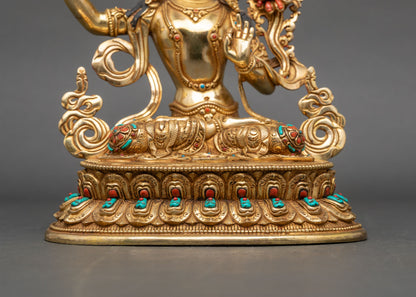 Manjushri Statue – Traditional Meditation and Spiritual Art