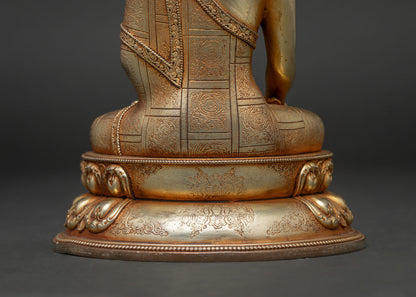 Shakyamuni Buddha Statue | Gold Gilded Nepalese Buddhist Art