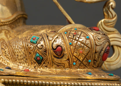 Green Tara Statue | 24K Gold Gilded Copper Buddhist Art