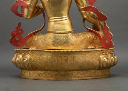 Green Tara Statue | Spiritual Guardian and Meditation Altar Figure