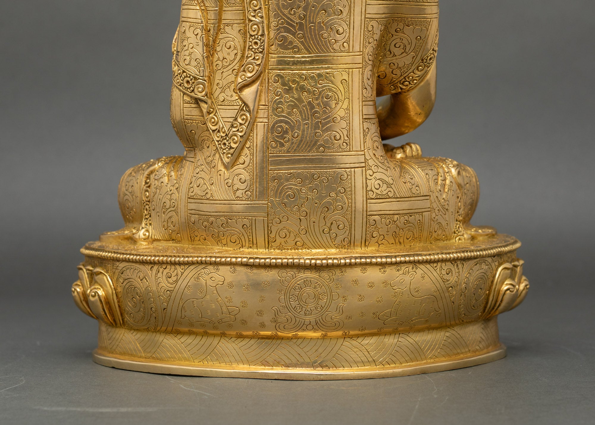 Amitabha Buddha Statue | 24K Gold Fire-Gilded Copper Decor
