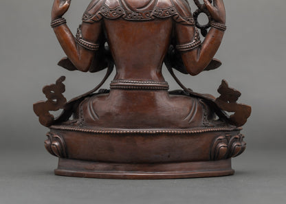 Avalokiteshvara Chenrezig Statue | Sacred Himalayan Sculpture