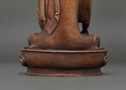 Oxidized Shakyamuni Buddha Statue | Traditional Nepalese Artwork