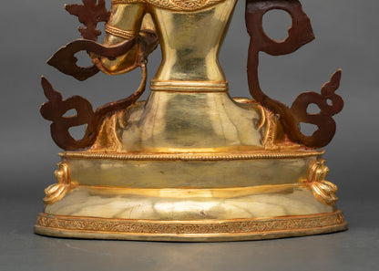 Authentic Bodhisattva Manjushri Statue | Tibetan Wisdom God Sculpture