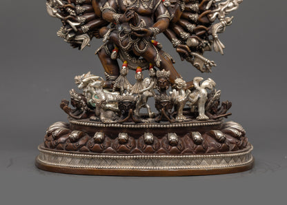 Oxidized Vajrabhairava Yamantaka Statue | Handcrafted Buddhist Art