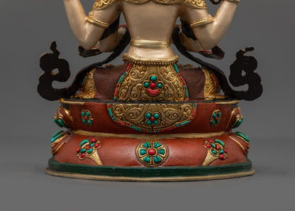 Nepalese Chenrezig Statue | Handcrafted Nepalese Buddha of Compassion