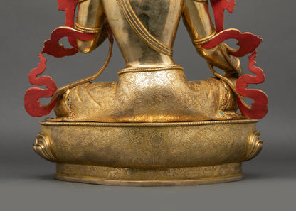 Premium Green Tara Statue for Meditation | Lost-Wax Casted Copper Art