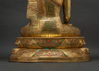 Large Jowo Rinpoche Statue | Traditional Nepalese Metalwork