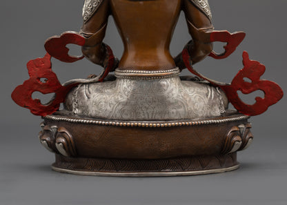 Nepalese Statue of Amitayus | Expert Artisan Carved Longevity Buddha