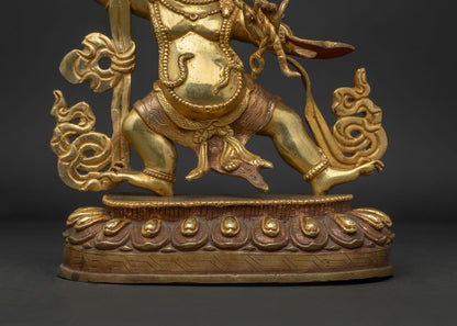 Traditional Vajrapani Statue – Exquisite Tibetan Copper Sculpture
