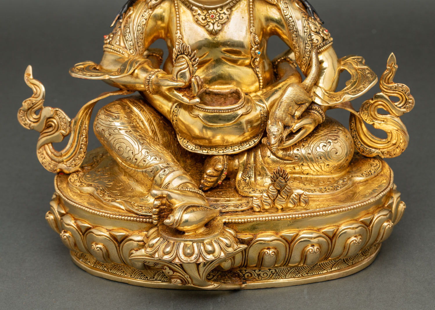 Red Dzambhala Statue | Powerful Buddhist Wealth Deity