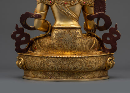 Channel Protection with Kshitigarbha Sculpture | Tibetan Buddhist Art