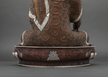 Enlightened Shakyamuni Buddha Sculpture | Nepalese Copper Artwork