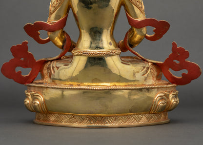 Amitayus Statue | Handcrafted Nepalese Buddhist Copper Sculpture