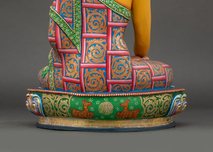 Shakyamuni Buddha Statue | Hand-Painted Enlightened Buddha Figurine