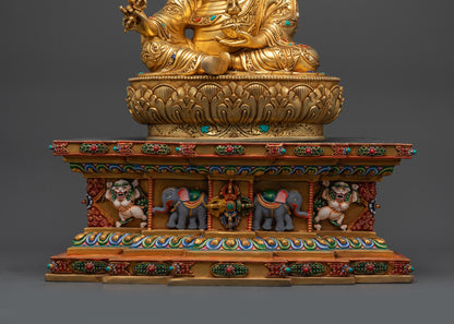 Statue of Guru Padmasambhava on Beautiful Throne | Master of Tantra