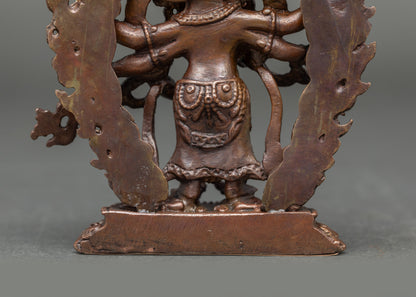 White Mahakala Statue | Dharma Protector Art from Nepal