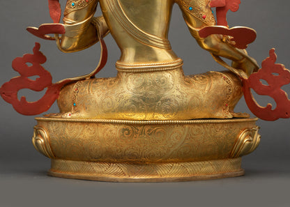 Handcrafted Green Tara Statue | Spiritual Art for Devotion & Home