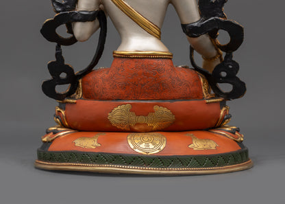 Handcrafted Buddhist White Tara Sculpture | Meditation & Devotional Idol