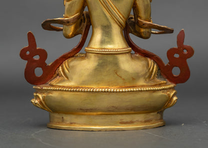 Handcrafted Nepalese Vajradhara Buddha Statue for Spiritual Practice