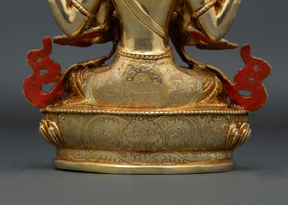 Four Armed Chenrezig Statue | Sacred Avalokiteshvara Buddhist Deity