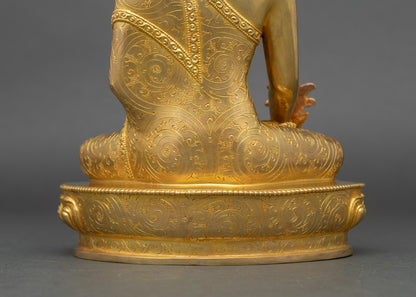 Healing Buddha Bhaisajyaguru Statue | Traditional Nepalese Artwork