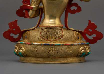 Bodhisattva Manjushri Statue | Tibetan Wisdom Deity Crafted in Nepal