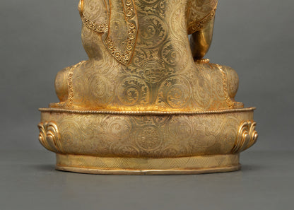 Shakyamuni Buddha | 24K Gold-Fire Gilded Copper Sculpture
