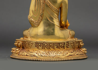 Premium Medicine Buddha Statue | 24K Gold Fire-Gilded Nepalese Figurine