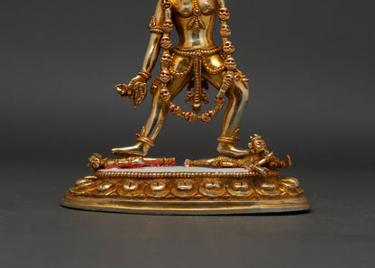Vajrayogini Statue | 24K Gold Fire-Gilded Himalayan Artwork