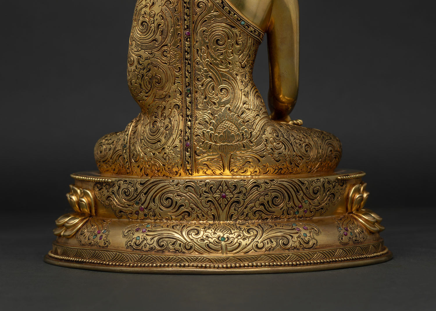 Jewel-Crowned Shakyamuni Buddha Statue | Meditation Room Decor