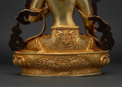 White Tara Statue | Seven-Eyed Longevity Goddess for Meditation