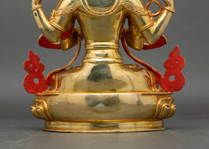 Avalokiteshvara Chenrezig Figurine | Nepalese Buddhist Statue