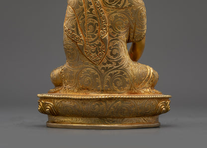 Meditating Shakyamuni Buddha Sculpture | Handcrafted Spiritual Decor